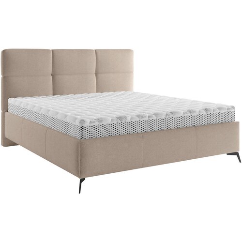 CARRYHOME OBLAZINJENA POSTELJA 180 cm x 200 cm , tekstil svetlo rjava Slike