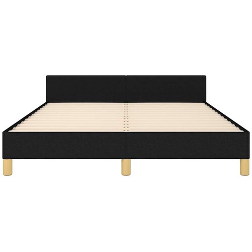  Okvir za krevet bez madraca crni 140 x 190 cm od tkanine Slike
