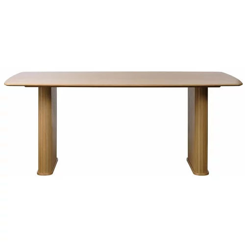 Unique Furniture Jedilna miza z mizno ploščo v hrastovem dekorju 100x190 cm Nola –