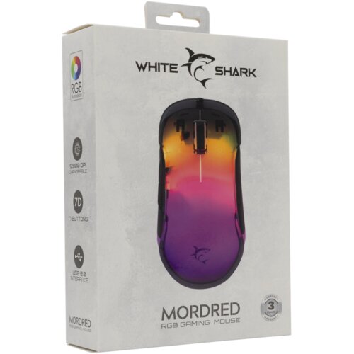 WHITESHARK Mordred GM-5017 gaming mi&amp;scaron;, crni Slike