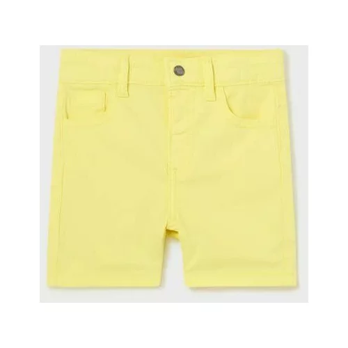 Mayoral Dječje pamučne kratke hlače boja: žuta, podesivi struk