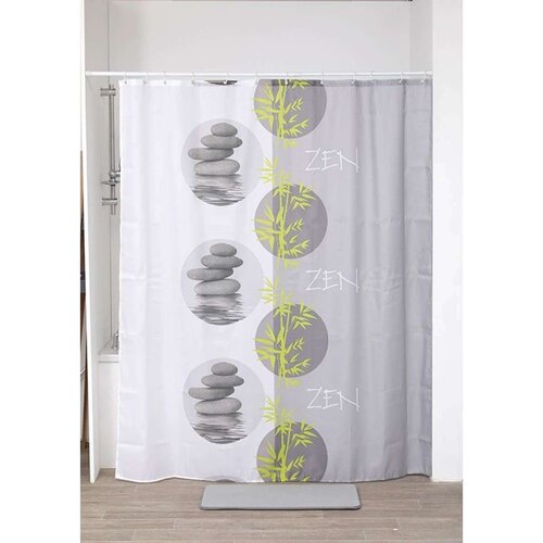 Tendance zavjesa za kadu + 12 bijelih pp kukica 180x200cm poliester, palaos Cijene
