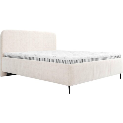 MID.YOU OBLAZINJENA POSTELJA 160 cm x 200 cm , les, tekstil, leseni material bela Slike