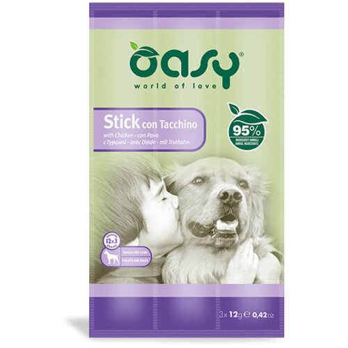 Oasy Stick palčke - puran - 3 x 12 g Cene