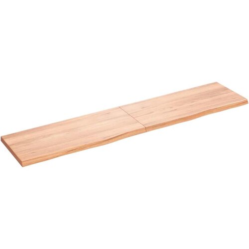 Stolna ploča svjetlosmeđa 180x40x(2-4) cm tretirana hrastovina Slike