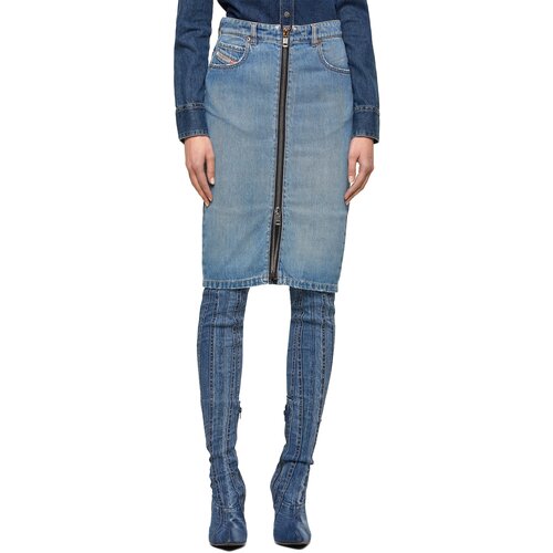 Diesel Skirt - DEPENCILZIP SKIRT blue Slike