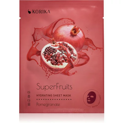 KORIKA SuperFruits Pomegranate - Hydrating Sheet Mask hidratantna sheet maska Pomegranate 25 g