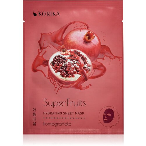 KORIKA SuperFruits Pomegranate - Hydrating Sheet Mask vlažilna tekstilna maska Pomegranate 25 g Slike