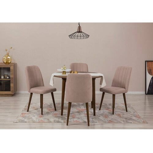 Woody Fashion Set Trpezarijski sto i 4 trpezarijske stolice Vina 0900, Ružičasti Cijene