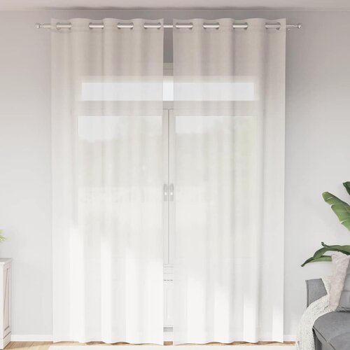 VidaXL Voile zavjese s u&amp;scaron;icama 2 kom bijele Slike