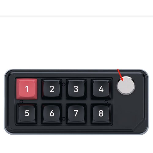 INF Enoročna tipkovnica XSX-K815B: 8 tipk, makro definicija, RGB osvetlitev Black, (5000071885) Cene