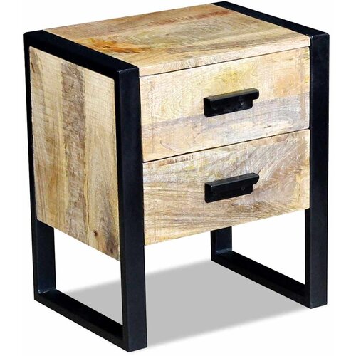  Bočni Stol sa 2 ladice Čvrsto Mango drvo 43x33x51 cm Slike