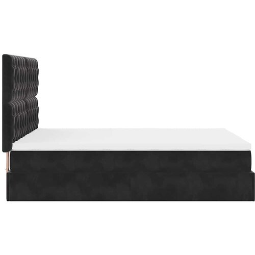  Ottoman krevet s madracima crni 140x200 cm bar&amp;scaron;un Slike