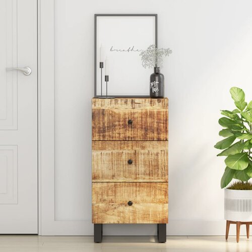 VidaXL Komoda s 3 predali 40x33,5x75 cm trden mangov les Slike