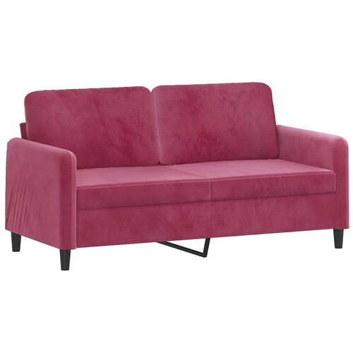 vidaXL Dvosjed crvena boja vina 140 cm baršunasti Cijene