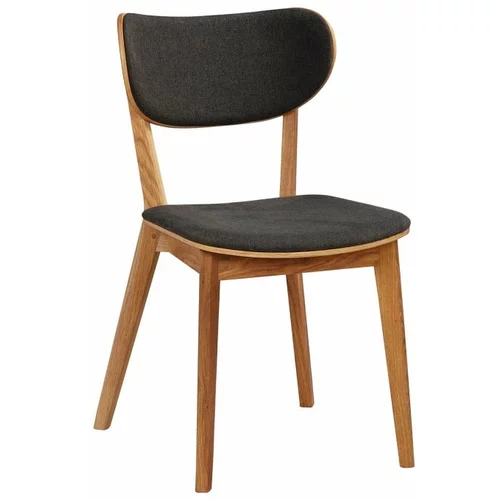 Rowico Blagovaona stolica od smeđe hrastovine sa tamno sivim Cato sjedalom