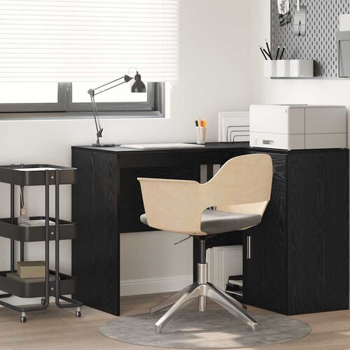  Stol s policom Crni hrast 102 x 50 x 75 cm Konstruirano drvo Slike