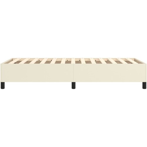  Okvir za krevet s oprugom krem 80 x 200 cm od umjetne kože Slike