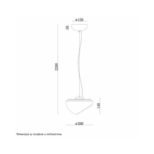 monari 12 VISILICA 6.5W 3000K Slike