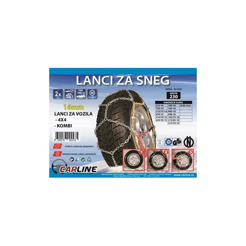 Lanci za sneg za 4x4 i laka dostavna vozila grupa 230 - 16mm Slike