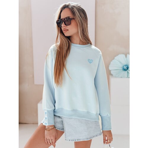 DStreet Bluza damska oversize z sercami LOVELISA niebieska Cene