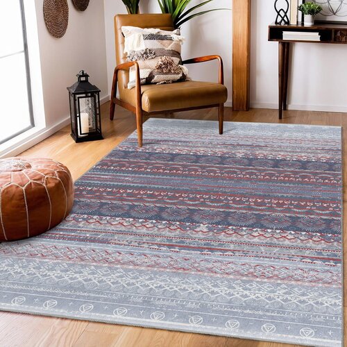 Mila Home vijolična/siva pralna preproga 80x150 cm vintage stripe &amp;ndash; Slike