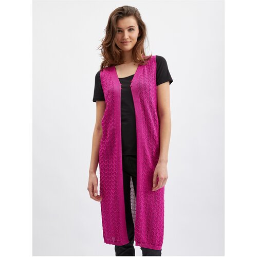 Orsay Pink Womens Sleeveless Cardigan - Women Slike