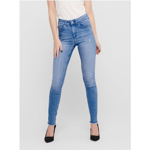 Only Blue Skinny Fit Jeans with Split Hems Blush - Women Slike