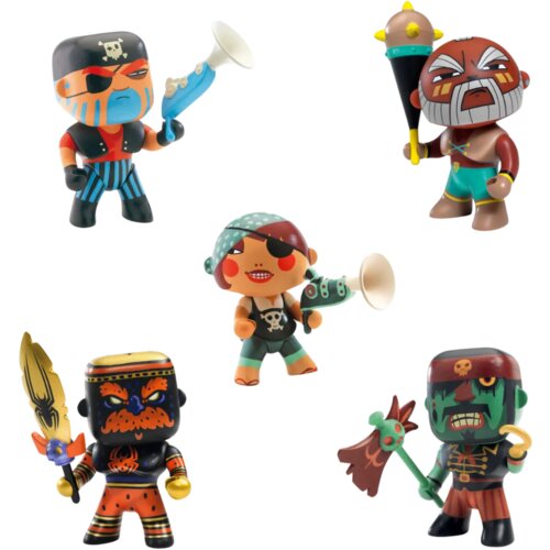 Djeco Komplet Arty Toys veliki - pirati Kyle & Caraiba & Jack Skull & Hipster spider & Marcus Cene
