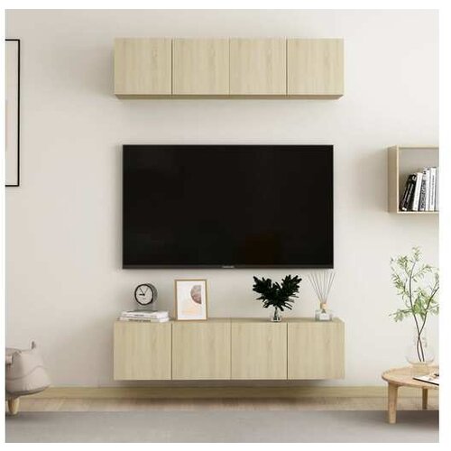  TV omarice 4 kosi sonoma hrast 60x30x30 cm iverna plo&scaron;ča Cene