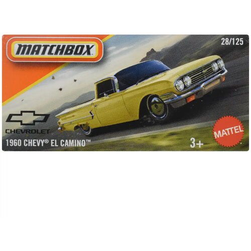 Mattel Matchbox: Papirnata škatla 1960 Chevy El Camino rumeni avtomobilček 1/64 - Cene