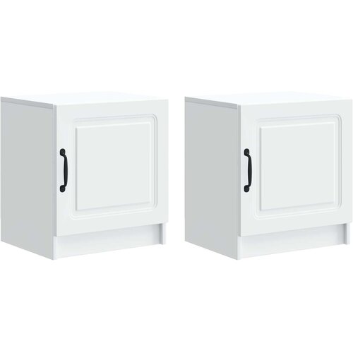  Noćni ormar 2 pcs Bijela 43 x 34,5 x 47 cm Konstruirano drvo Cene
