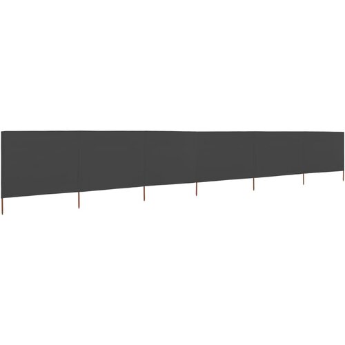 vidaXL 6-panelni vetrobran tkanina 800x80 cm siv, (20692773) Cene