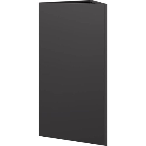  Vrtne sadilice 2 kom crna trokutasta 40x34,5x75 cm čelične Slike