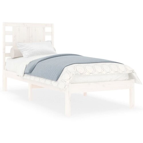 Maison Chic Posteljni okvir - Enojna postelja - Postelja za odrasle bel iz trdnega lesa 75x190 cm-J10205, (21766364) Slike