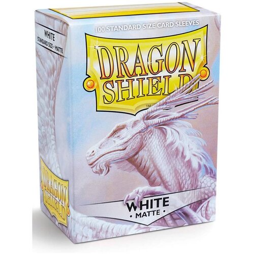 Arcane Tinmen Dragon Shield 100 Standard Sleeves - White Matte Cene
