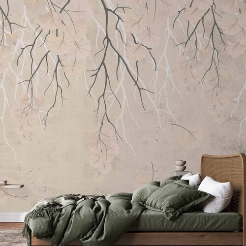  Foto tapeta - Abstract falling leaves - subtle nature motif with branches 250x175 Slike