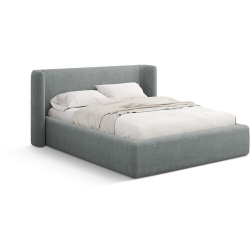 Windsor & Co Sofas Temno siva oblazinjena zakonska postelja s prostorom za shranjevanje z letvenim dnom 160x200 cm Jason – Cene