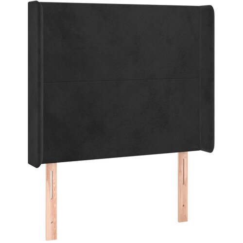 Maison Chic vzglavna omarica - nočna omarica - posteljna omarica z u&amp;scaron;esi črno 103x16x118/128 cm žamet, (21707898) Slike