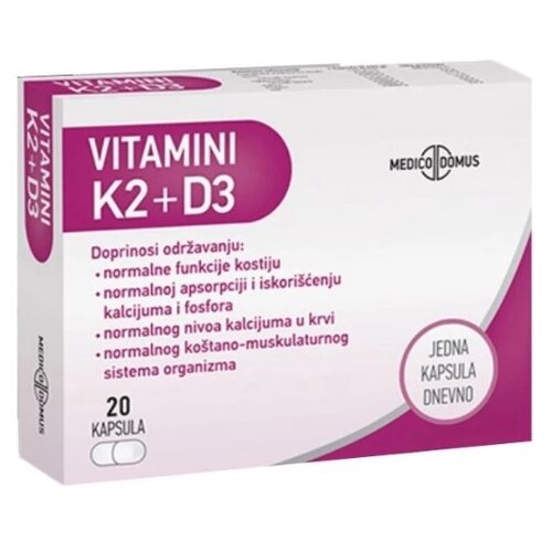 Medico Domus vitamin k2 + d3, 20 kapsula Slike
