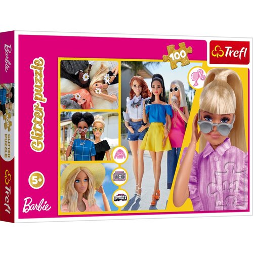  Glitter Puzzle 100 delov - Barbie - 1 k. Cene