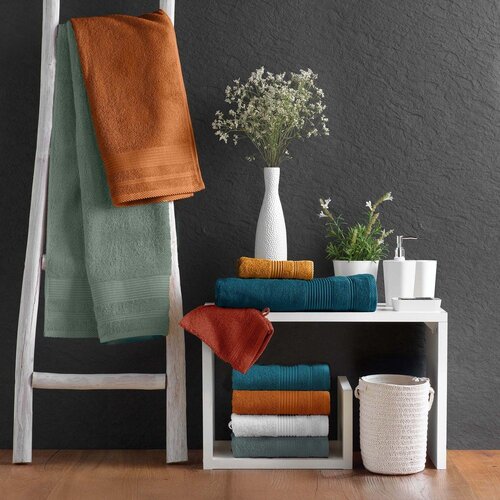 Douceur d int&amp;eacute;rieur Pamučan ručnik od frotira boje terakote 30x50 cm Tendresse &amp;ndash; Slike