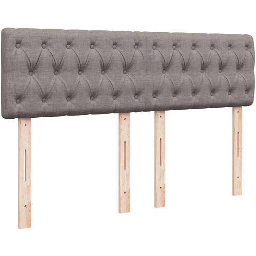 VidaXL otomanski okvir kreveta s madraca smeđesivi 140x200cm tkanine Slike
