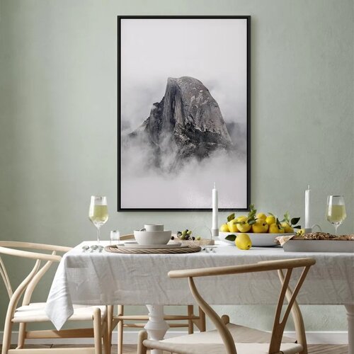  Slika - Half Dome (1 Part) Vertical 40x60 U crnom drvenom okviru Slike
