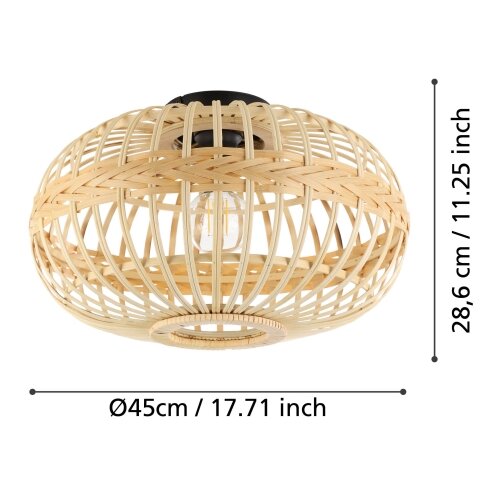Eglo 43723 - plafonsko svetlo amsfield 1xE27/40W/230V Slike