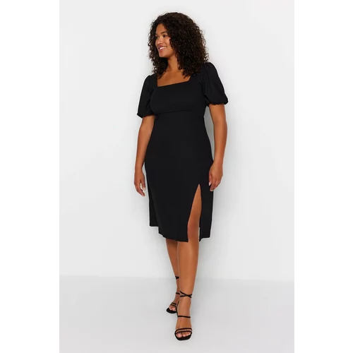 Trendyol Curve Plus Size Dress - Black - A-line