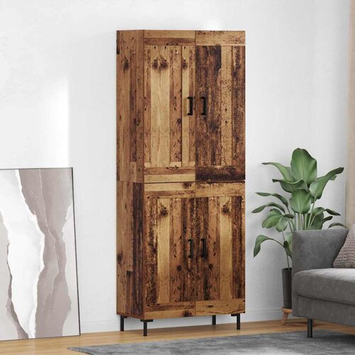 vidaXL Visok predalnik Star les 69,5 x 34 x 180 cm Konstruiran les Cene