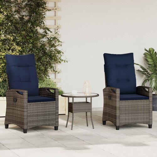  Vrtna stolica 2 pcs siva i modra 56 x 60 x 112 cm Cijene
