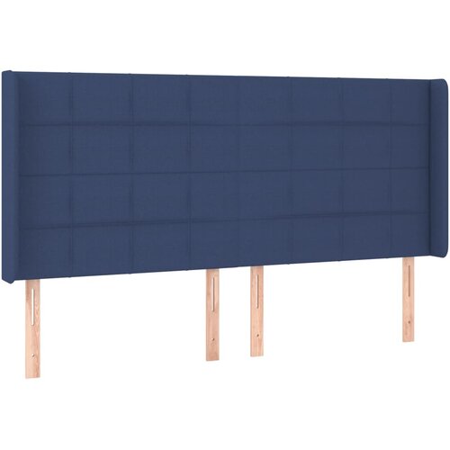  Uzglavlje s u&amp;scaron;ima plavo 163x16x118/128 cm od tkanine Slike