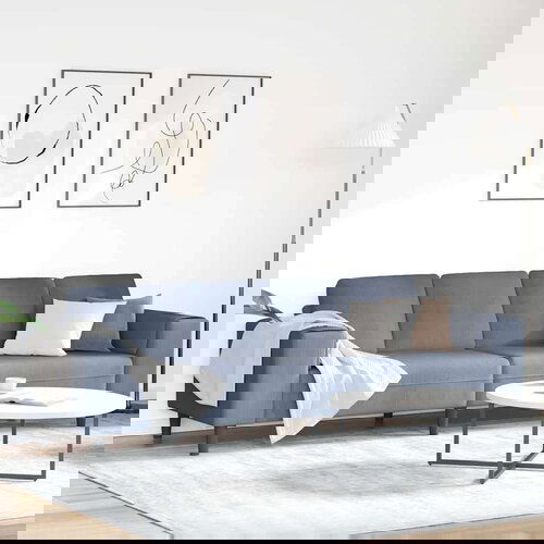  Tkaninska sofa s jastukom Plava 208 cm Baršunasta tkanina Cijene